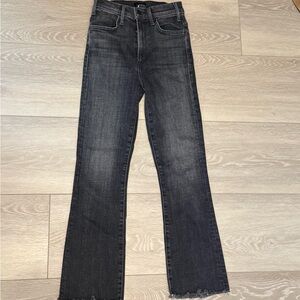 MOTHER Dark Gray Flare Jeans